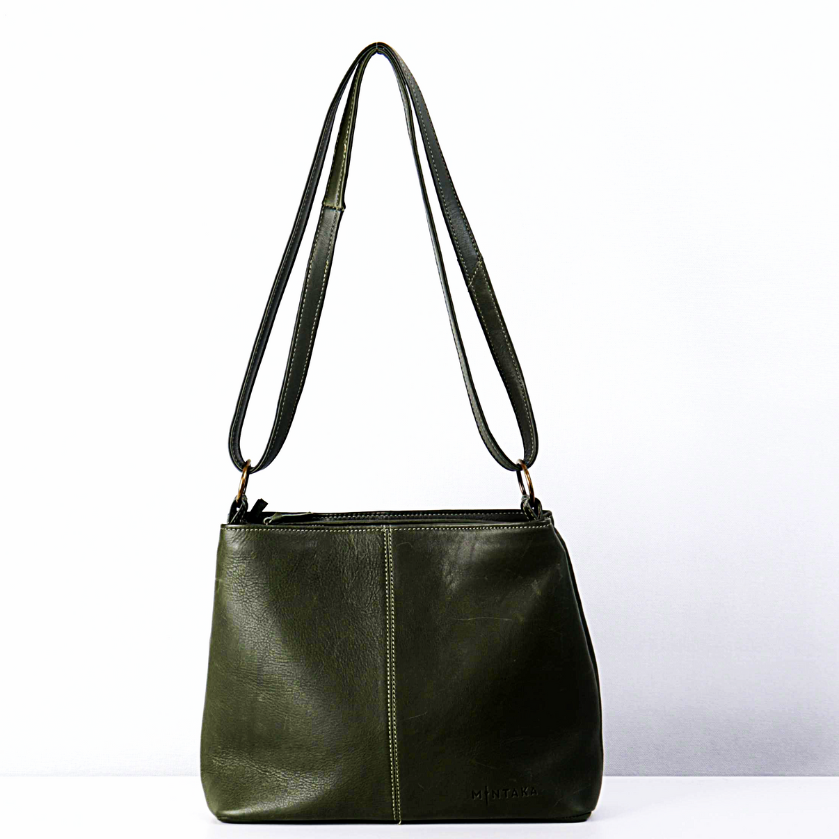 Thuli Double Zip Leather Bag – Mintaka Bags