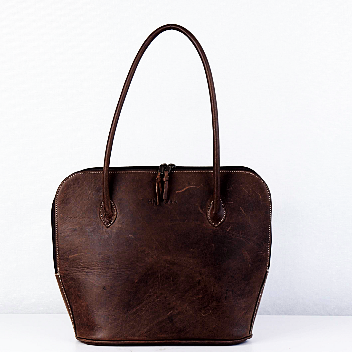 Payton Domed Leather Handbag