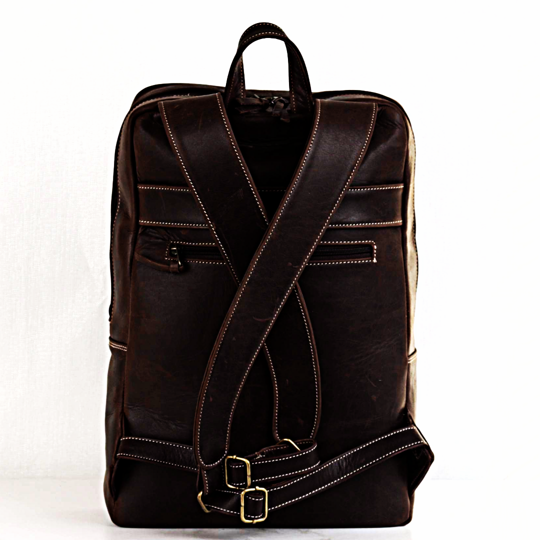 Toni Spice Leather Laptop Backpack