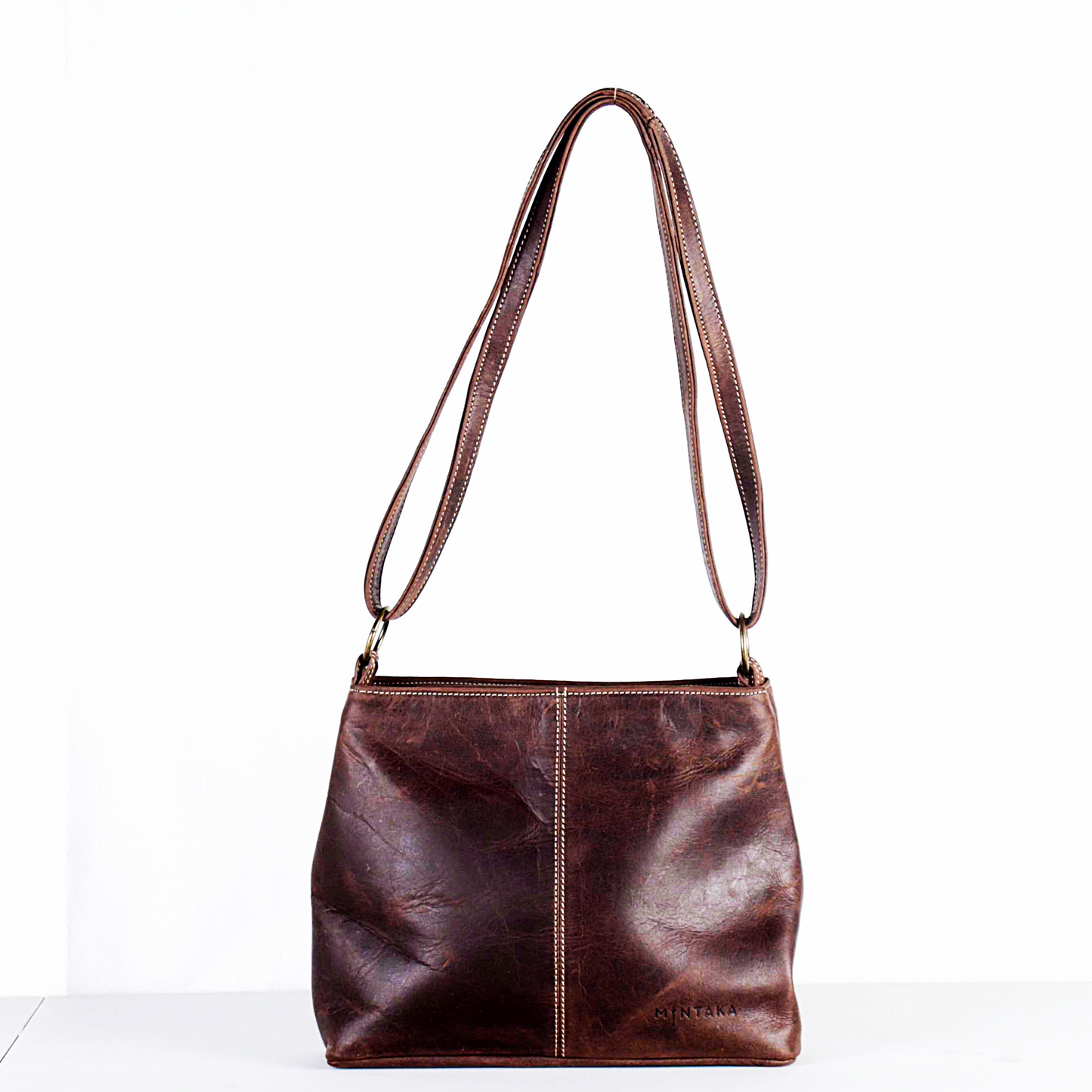 Thuli Double Zip Leather Bag