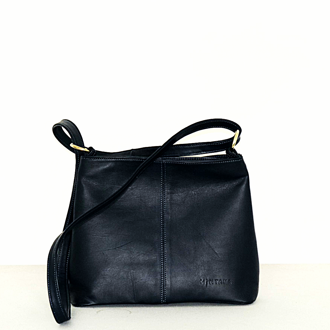 Thuli Double Zip Leather Bag